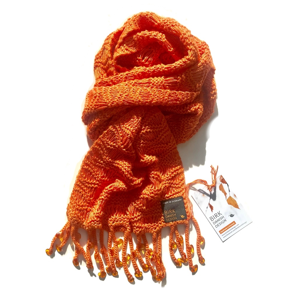Luxury amber fringe scarf. Viscose. Choose colour